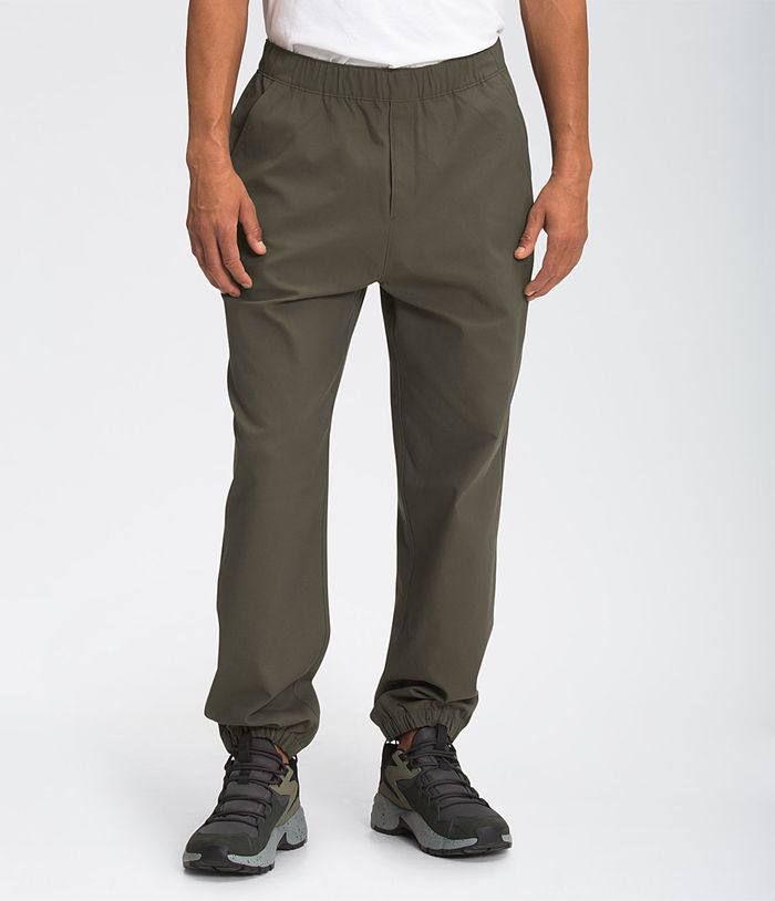 Pantalones The North Face Hombre City Estándar Jogger Verde Oscuro - Peru 97348TEDI